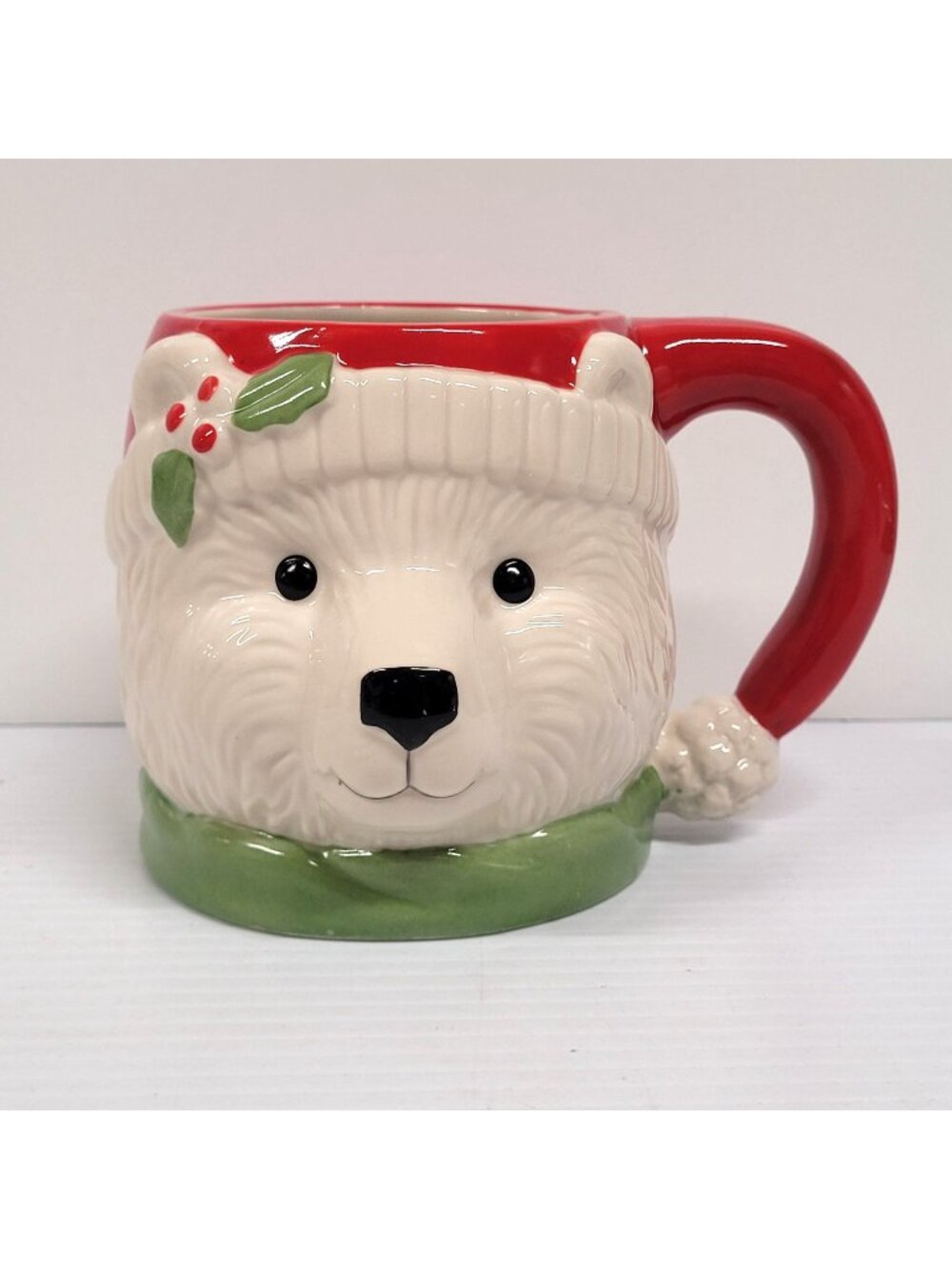 Lenox Christmas Polar Bear Figural Mug Ceramic Hosting the Holidays 16 oz
